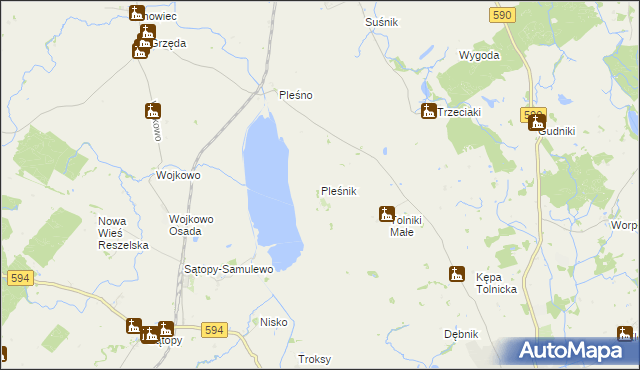 mapa Pleśnik, Pleśnik na mapie Targeo