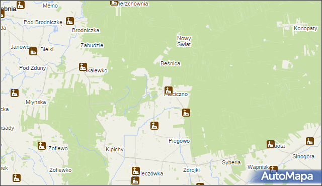 mapa Płociczno gmina Świedziebnia, Płociczno gmina Świedziebnia na mapie Targeo