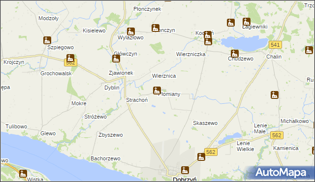 mapa Płomiany, Płomiany na mapie Targeo