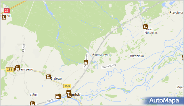 mapa Płomykowo, Płomykowo na mapie Targeo