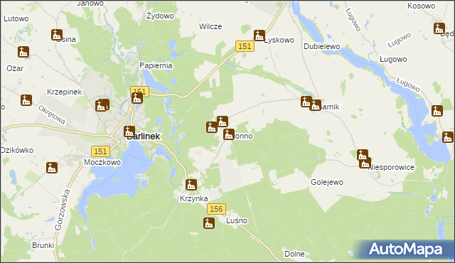 mapa Płonno, Płonno na mapie Targeo