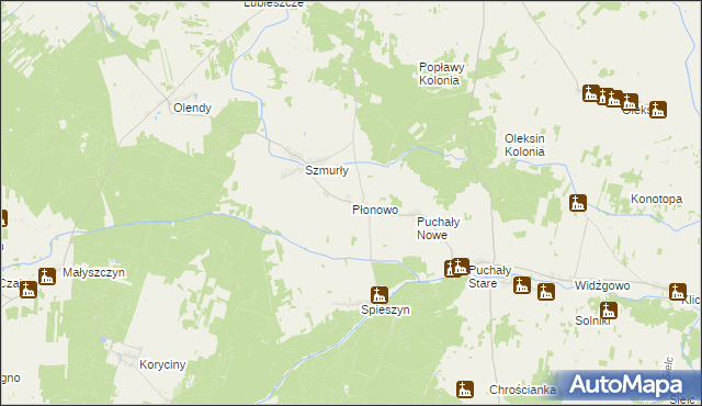 mapa Płonowo, Płonowo na mapie Targeo