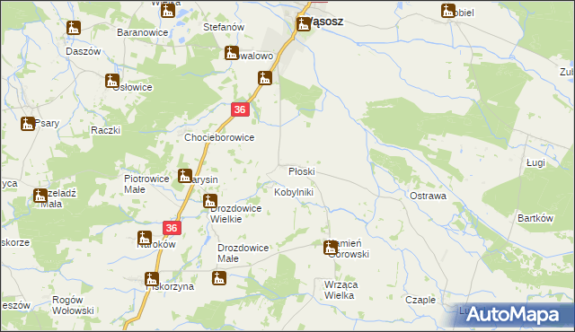 mapa Płoski, Płoski na mapie Targeo