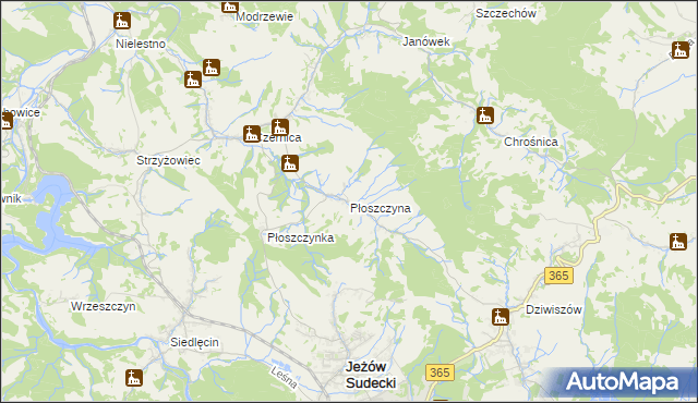 mapa Płoszczyna, Płoszczyna na mapie Targeo