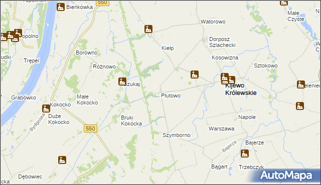 mapa Płutowo, Płutowo na mapie Targeo