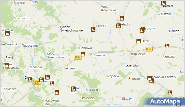 mapa Pniewnik, Pniewnik na mapie Targeo