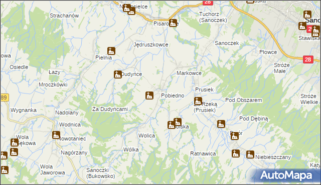 mapa Pobiedno, Pobiedno na mapie Targeo