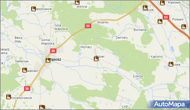 mapa Pobiel, Pobiel na mapie Targeo