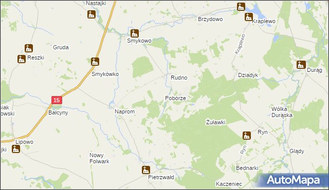 mapa Pobórze, Pobórze na mapie Targeo