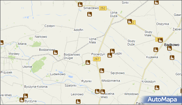 mapa Pocierzyn, Pocierzyn na mapie Targeo