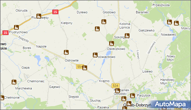 mapa Poćwiardowo, Poćwiardowo na mapie Targeo