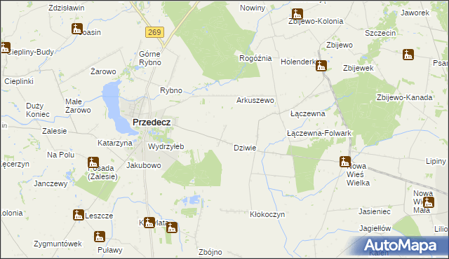 mapa Pod Dziwiem, Pod Dziwiem na mapie Targeo