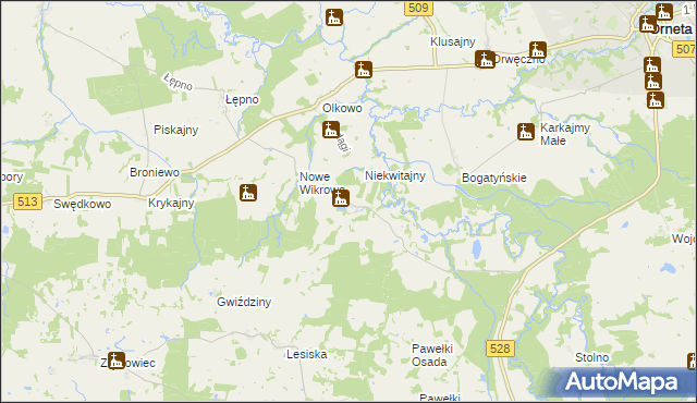 mapa Podągi, Podągi na mapie Targeo