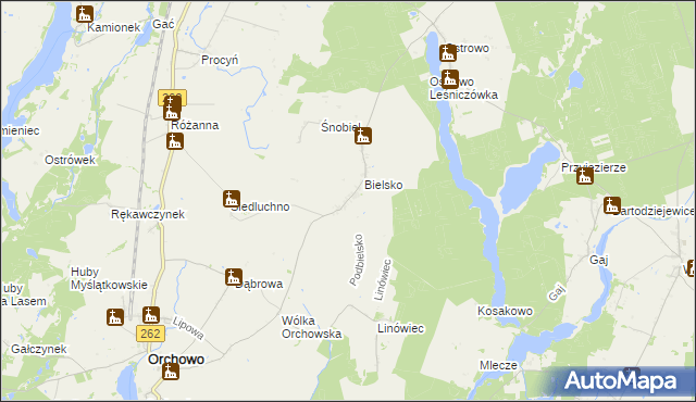 mapa Podbielsko, Podbielsko na mapie Targeo