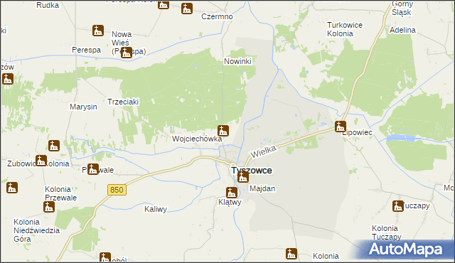 mapa Podbór gmina Tyszowce, Podbór gmina Tyszowce na mapie Targeo