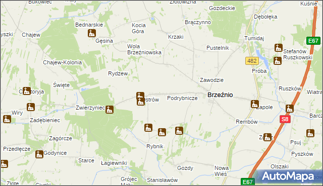 mapa Podcabaje, Podcabaje na mapie Targeo