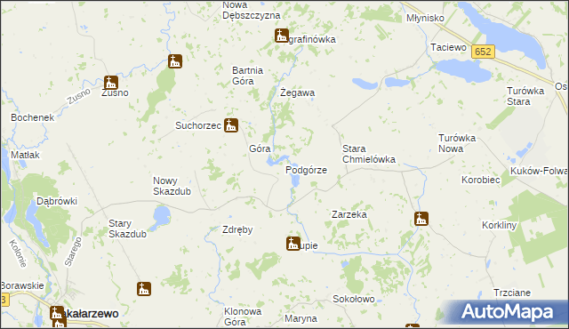 mapa Podgórze gmina Bakałarzewo, Podgórze gmina Bakałarzewo na mapie Targeo