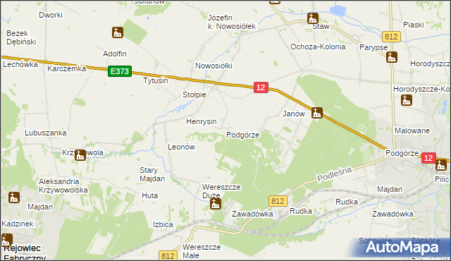 mapa Podgórze gmina Chełm, Podgórze gmina Chełm na mapie Targeo