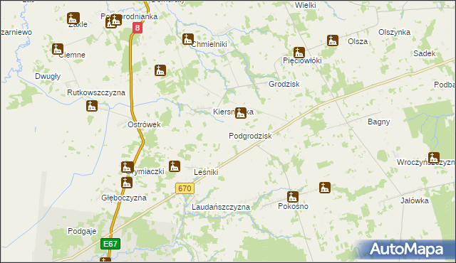 mapa Podgrodzisk, Podgrodzisk na mapie Targeo