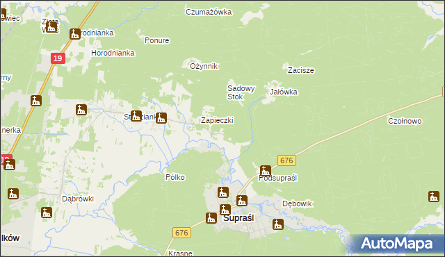 mapa Podjałówka, Podjałówka na mapie Targeo