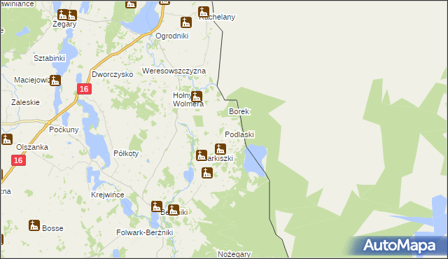 mapa Podlaski gmina Sejny, Podlaski gmina Sejny na mapie Targeo