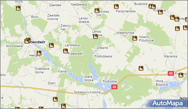 mapa Podlodówka, Podlodówka na mapie Targeo