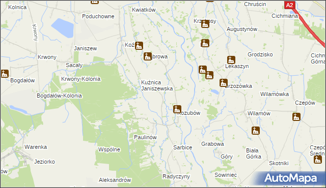 mapa Podłużyce, Podłużyce na mapie Targeo