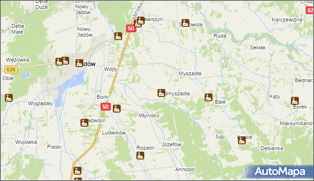 mapa Podmyszadła, Podmyszadła na mapie Targeo