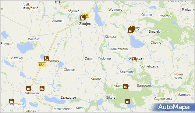 mapa Podolina, Podolina na mapie Targeo