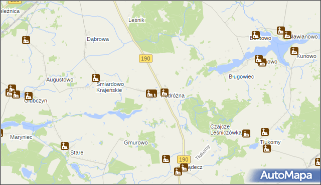 mapa Podróżna, Podróżna na mapie Targeo