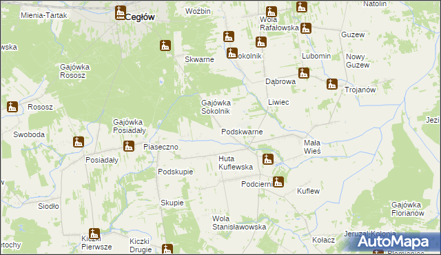 mapa Podskwarne, Podskwarne na mapie Targeo