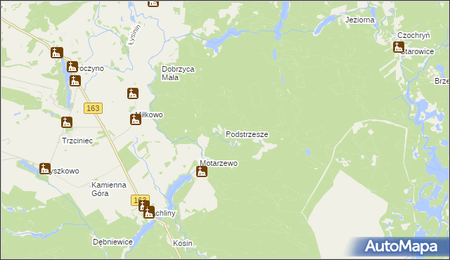 mapa Podstrzesze, Podstrzesze na mapie Targeo