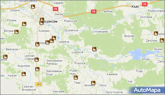 mapa Podżar, Podżar na mapie Targeo