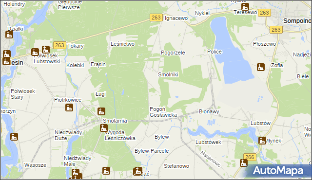 mapa Pogoń Lubstowska, Pogoń Lubstowska na mapie Targeo