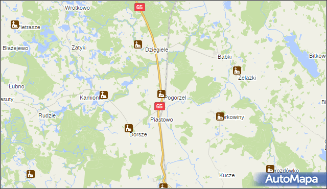 mapa Pogorzel gmina Gołdap, Pogorzel gmina Gołdap na mapie Targeo