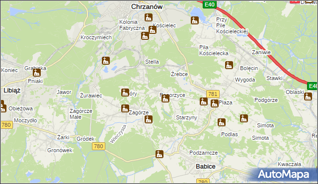 mapa Pogorzyce, Pogorzyce na mapie Targeo