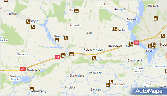 mapa Poizdów-Kolonia, Poizdów-Kolonia na mapie Targeo