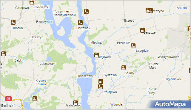 mapa Połajewek, Połajewek na mapie Targeo