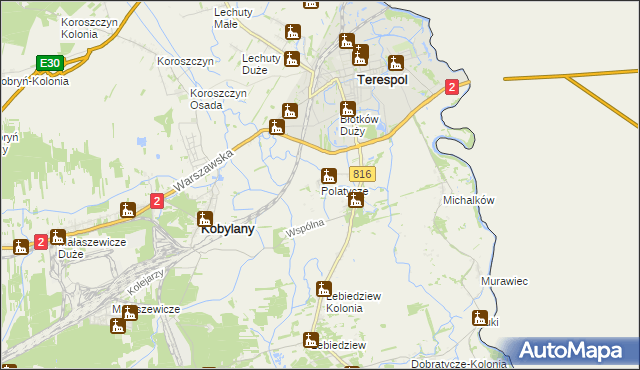 mapa Polatycze, Polatycze na mapie Targeo