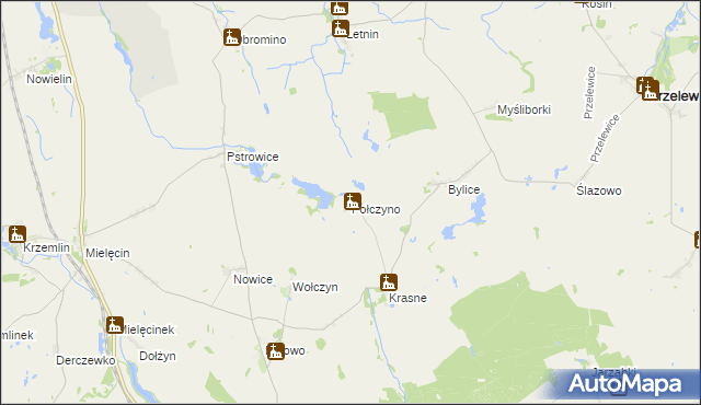 mapa Połczyno gmina Lipiany, Połczyno gmina Lipiany na mapie Targeo