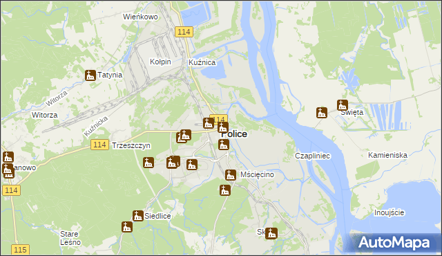 mapa Police, Police na mapie Targeo