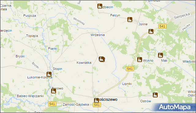 mapa Polik gmina Rościszewo, Polik gmina Rościszewo na mapie Targeo