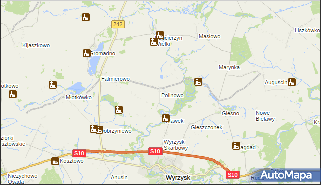 mapa Polinowo, Polinowo na mapie Targeo