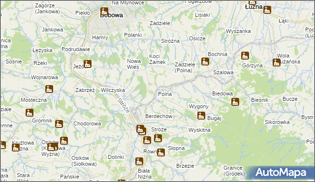mapa Polna, Polna na mapie Targeo