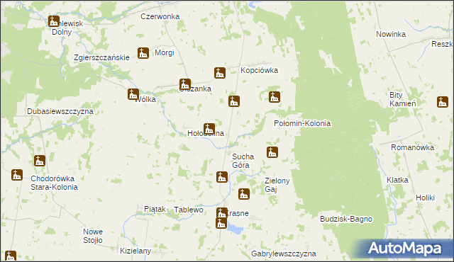 mapa Połomin, Połomin na mapie Targeo