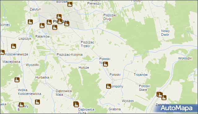 mapa Połoski Nowe, Połoski Nowe na mapie Targeo