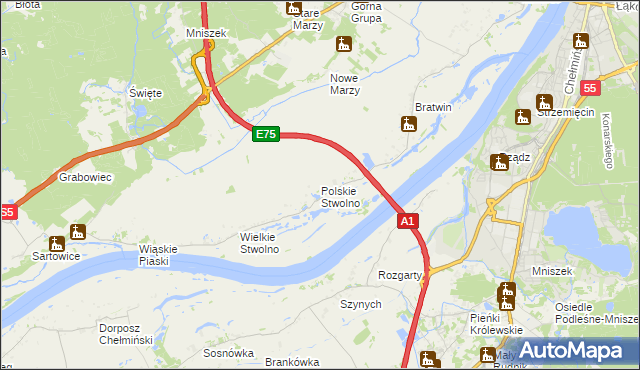 mapa Polskie Stwolno, Polskie Stwolno na mapie Targeo