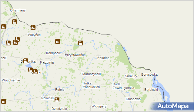 mapa Poluńce, Poluńce na mapie Targeo