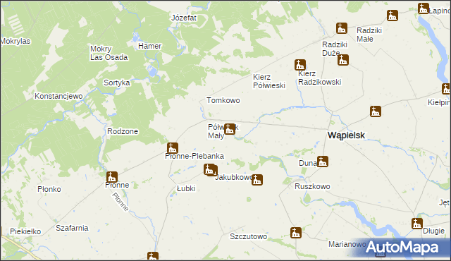 mapa Półwiesk Duży, Półwiesk Duży na mapie Targeo