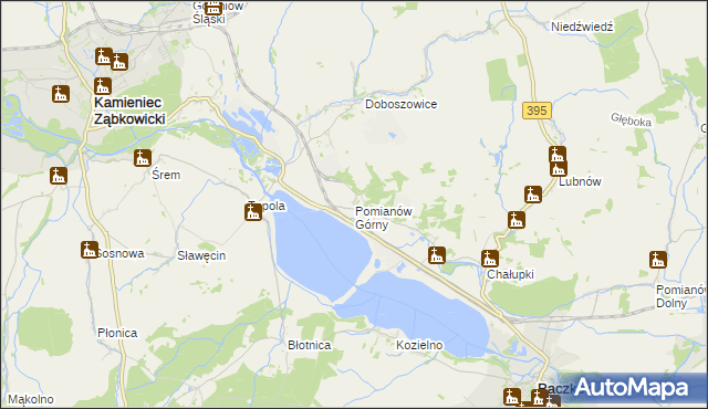 mapa Pomianów Górny, Pomianów Górny na mapie Targeo